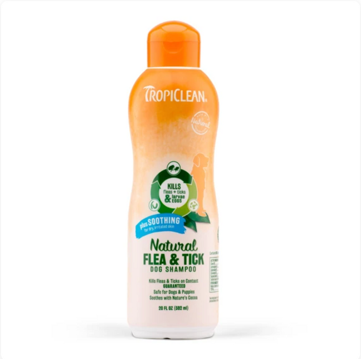 Tropiclean® Flea & Tick - Natural Shampoo Plus Soothing (2 Sizes)