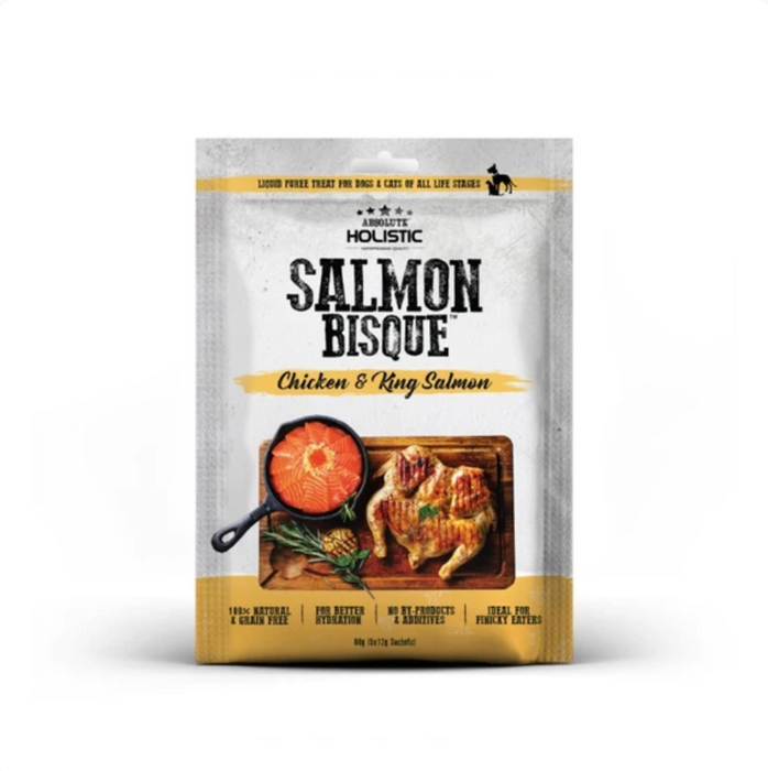 Absolute Holistic Bisque Chicken & King Salmon Dog & Cat  Treats 60g
