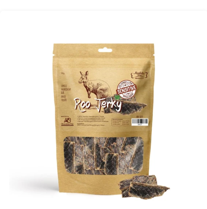 Absolute Bites Roo Jerky Air Dried Treats (2 Sizes)