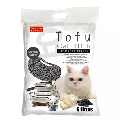 Aristo Cats Tofu ACTIVATED CHARCOAL Cat Litter 6L X6