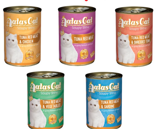 AATAS CAT Soupy Stew Tuna Red Meat With In Gravy 400g X24