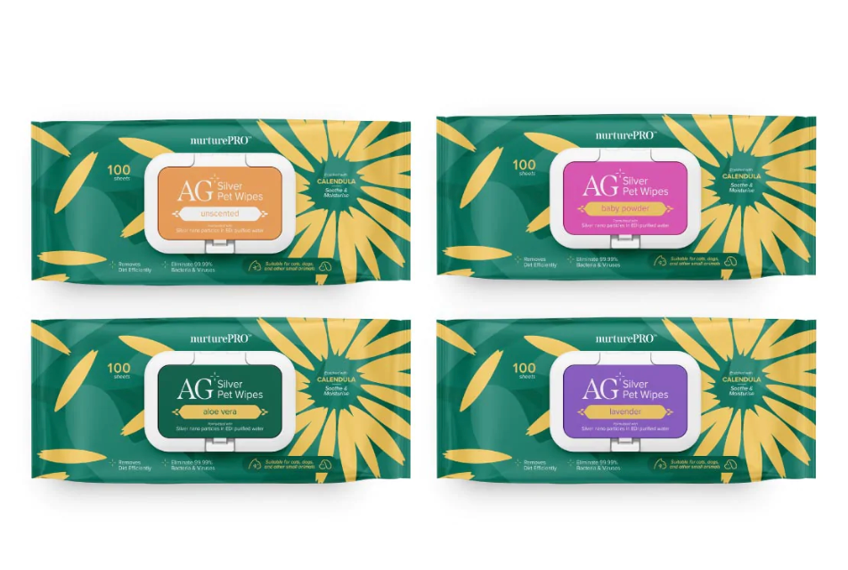 Nurture Pro AG+ Silver Pet Wipes 100 sheets (4 Type)