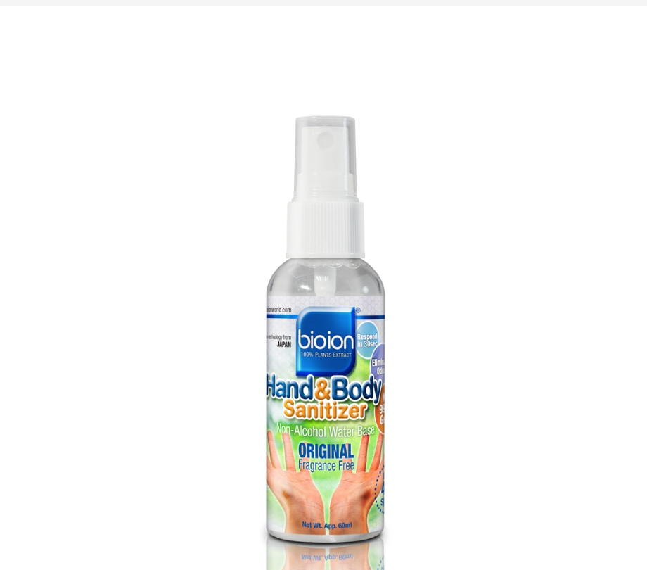 Bioion® Fragrance-Free Hand & Body Sanitizer 60ml