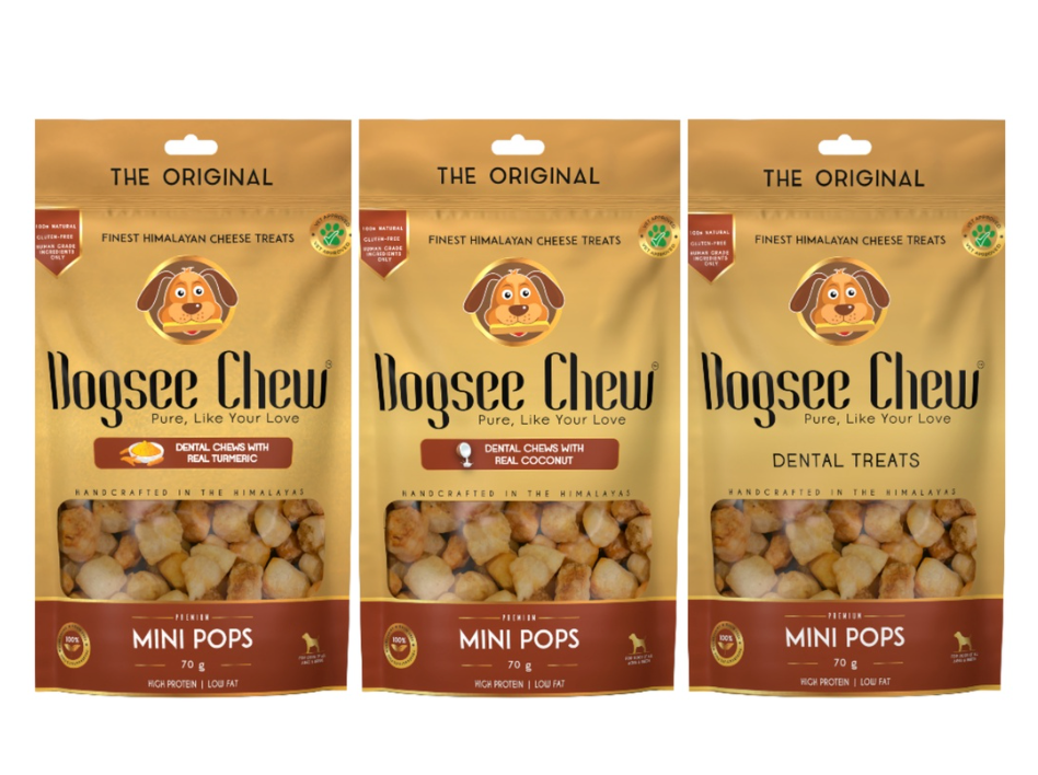 Dogsee Chew Mini Pops Himalayan Cheese Dog Treats 70g (3 Flavours)