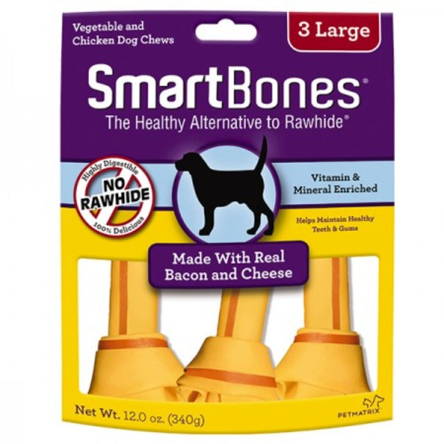 SmartBones Bacon and Cheese Large Dog Chews 340g (3pcs)