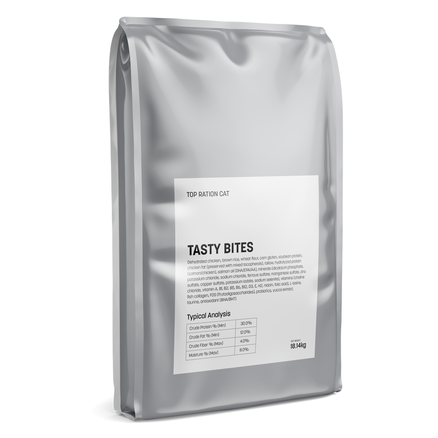 Top Ration Premium Tasty Bites All Life Stages Dry Cat Food 18.14kg