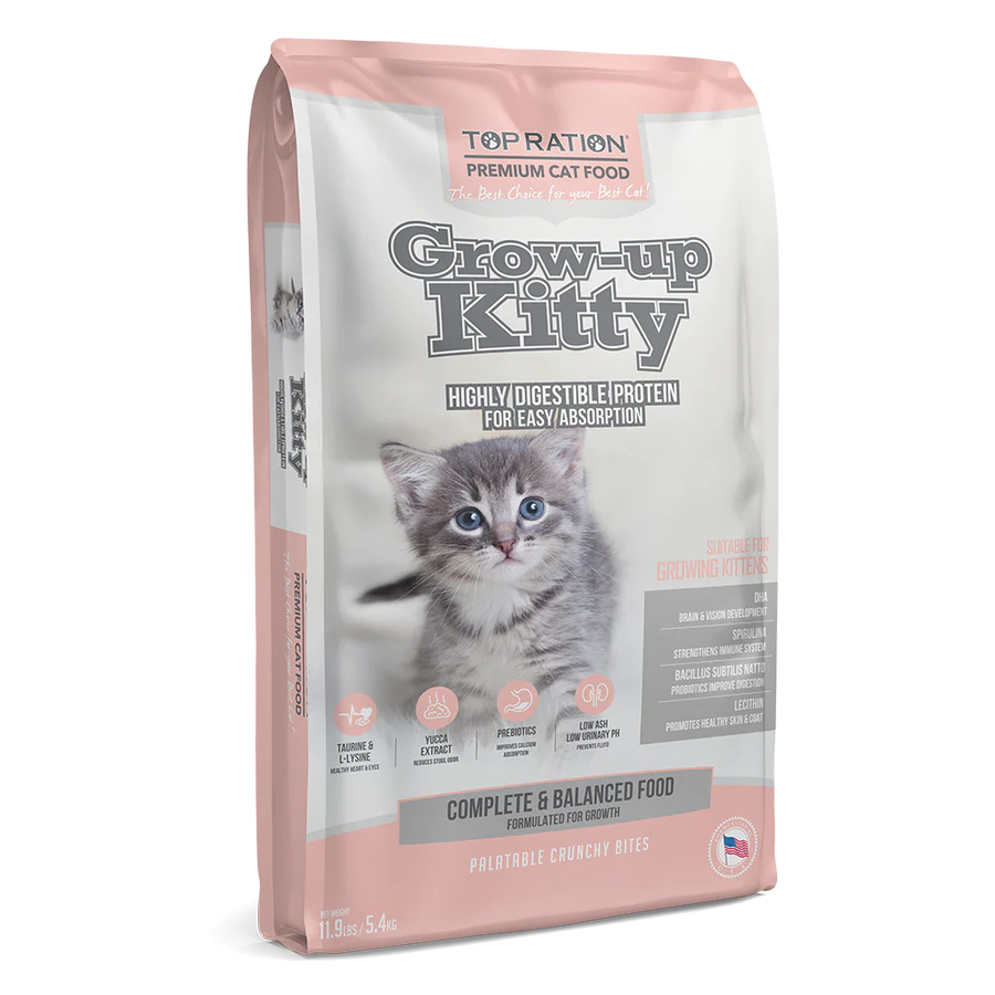 Top Ration Grow-Up Kitty Kitten Dry Cat Food (2 Sizes)