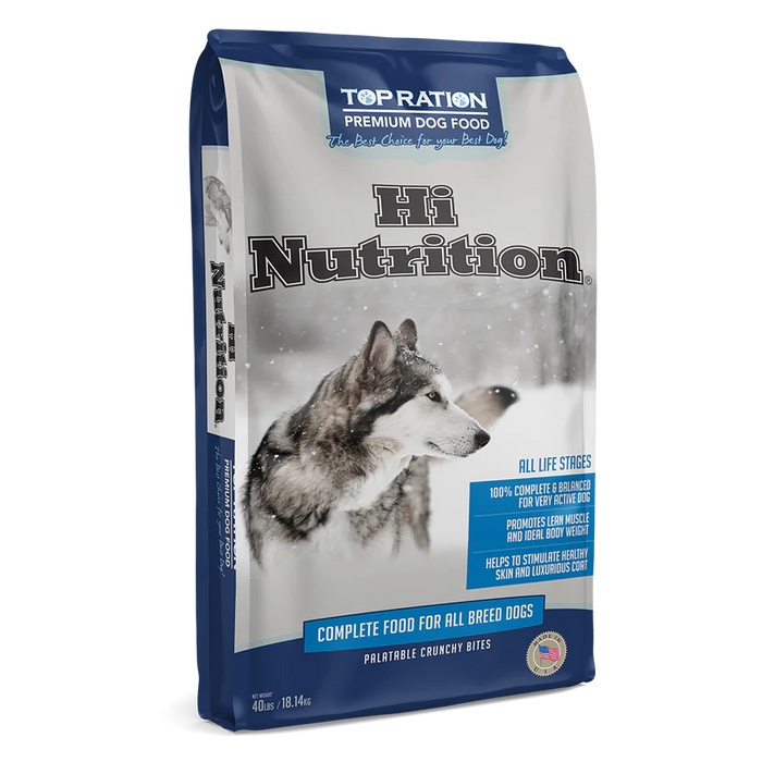 Top Ration Hi Nutrition Dry Dog Food 18.14kg