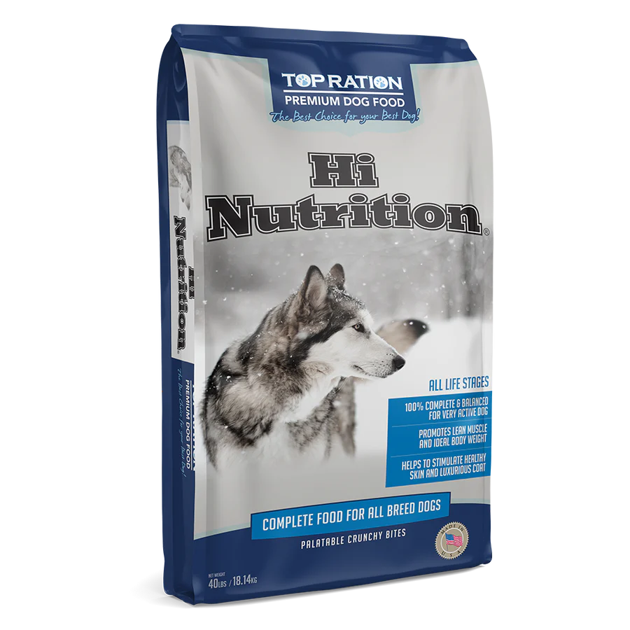 Top Ration Hi Nutrition Dry Dog Food 18.14kg — Cats Garage