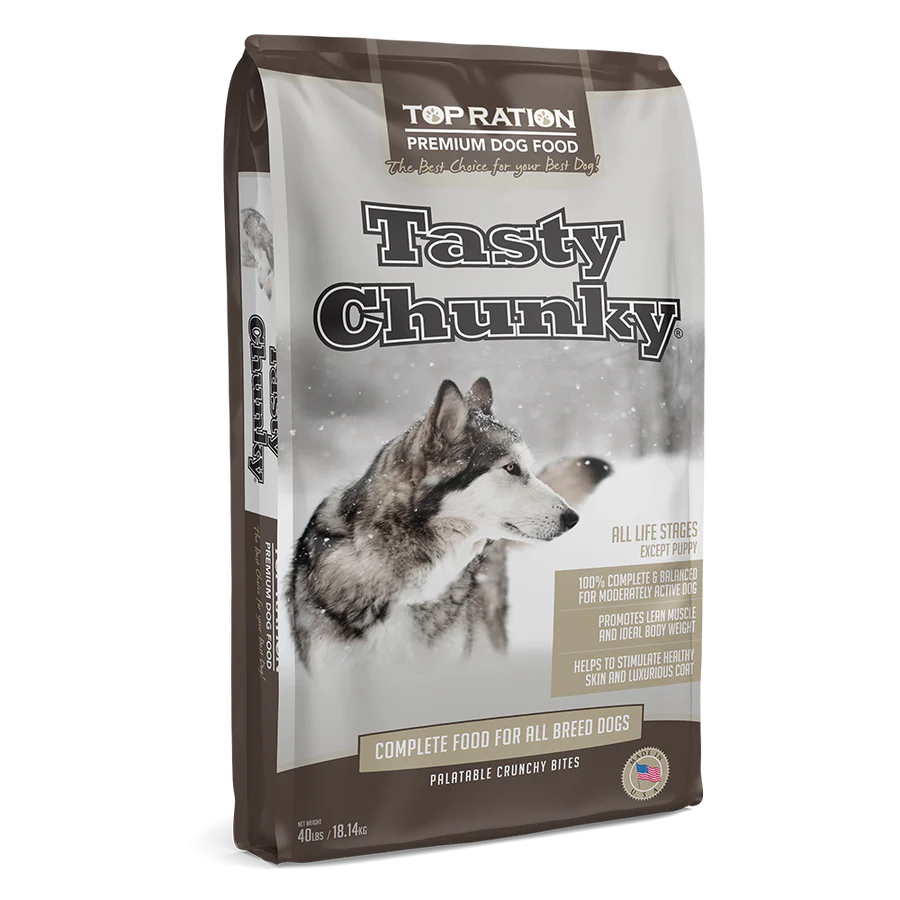 Top Ration Tasty Chunky Dry Dog Food 18.14kg