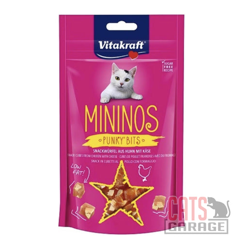 Vitakraft Mininos Chicken & Cheese Punky Bits 40g X12