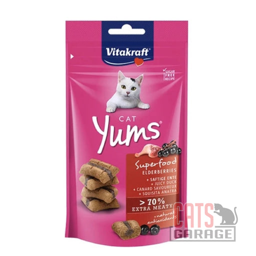 Vitakraft Cat Yums Superfood Elderberries 40g X9