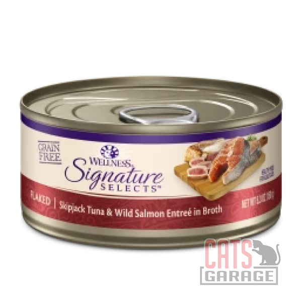 Wellness Core Signature Selects Flaked Skipjack Tuna & Wild Salmon Entree in Broth (2 Sizes)