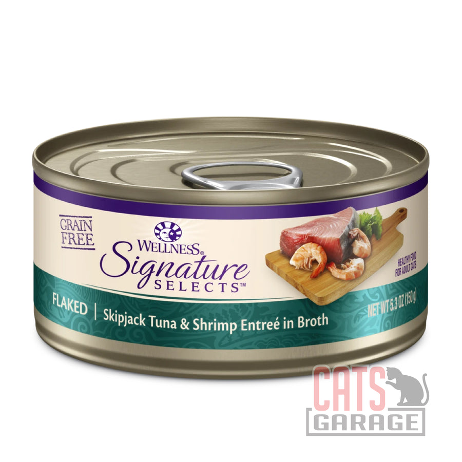 Wellness Core Signature Selects Flaked Skipjack Tuna & Shrimp Entree in Broth (2 Sizes)