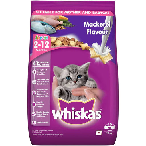 Whiskas Junior Mackerel with Milk Cat Dry Food (2 Sizes)