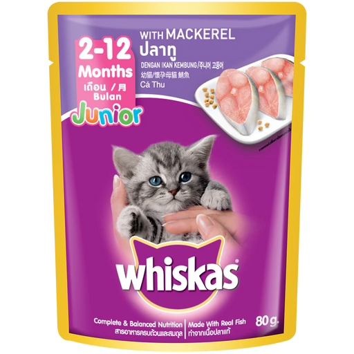 Whiskas Junior Mackerel Cat Wet Food 85g X24