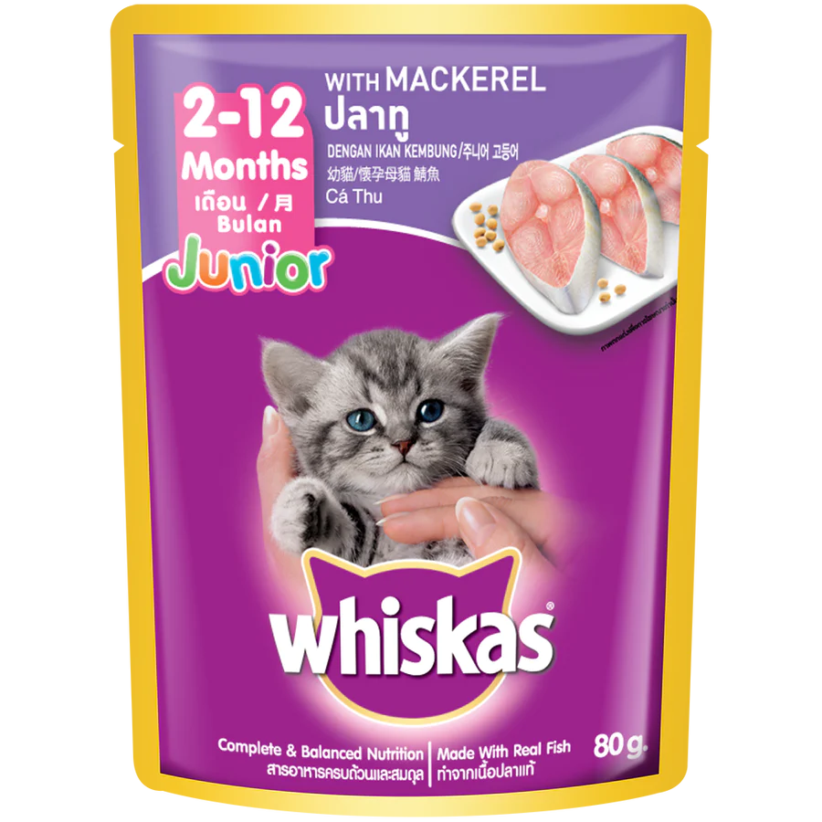 Whiskas Junior Mackerel Cat Wet Food 85g X24 — Cats Garage