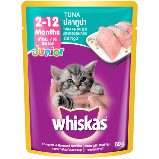 Whiskas Junior Tuna Cat Wet Food 85g X24