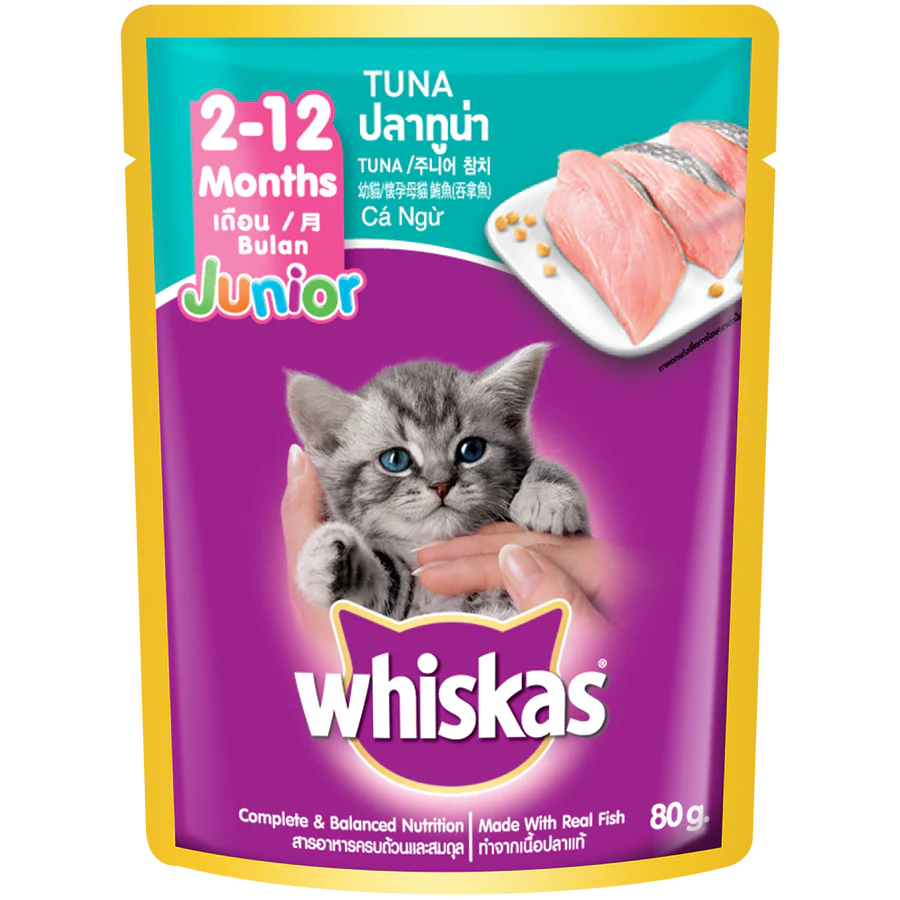 Whiskas Junior Tuna Cat Wet Food 85g X24