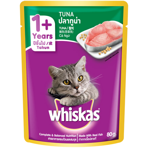 Whiskas Tuna Cat Wet Food Pouch 80g X24