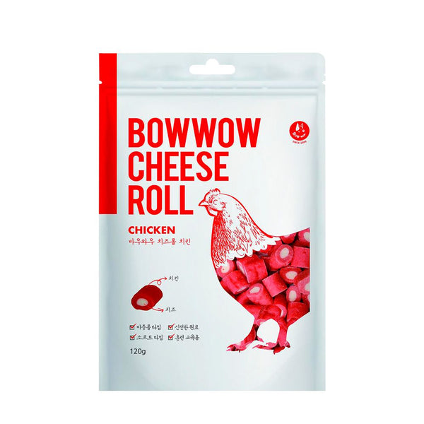 Bow Wow Chicken Cheese Roll Dog Treat 120g