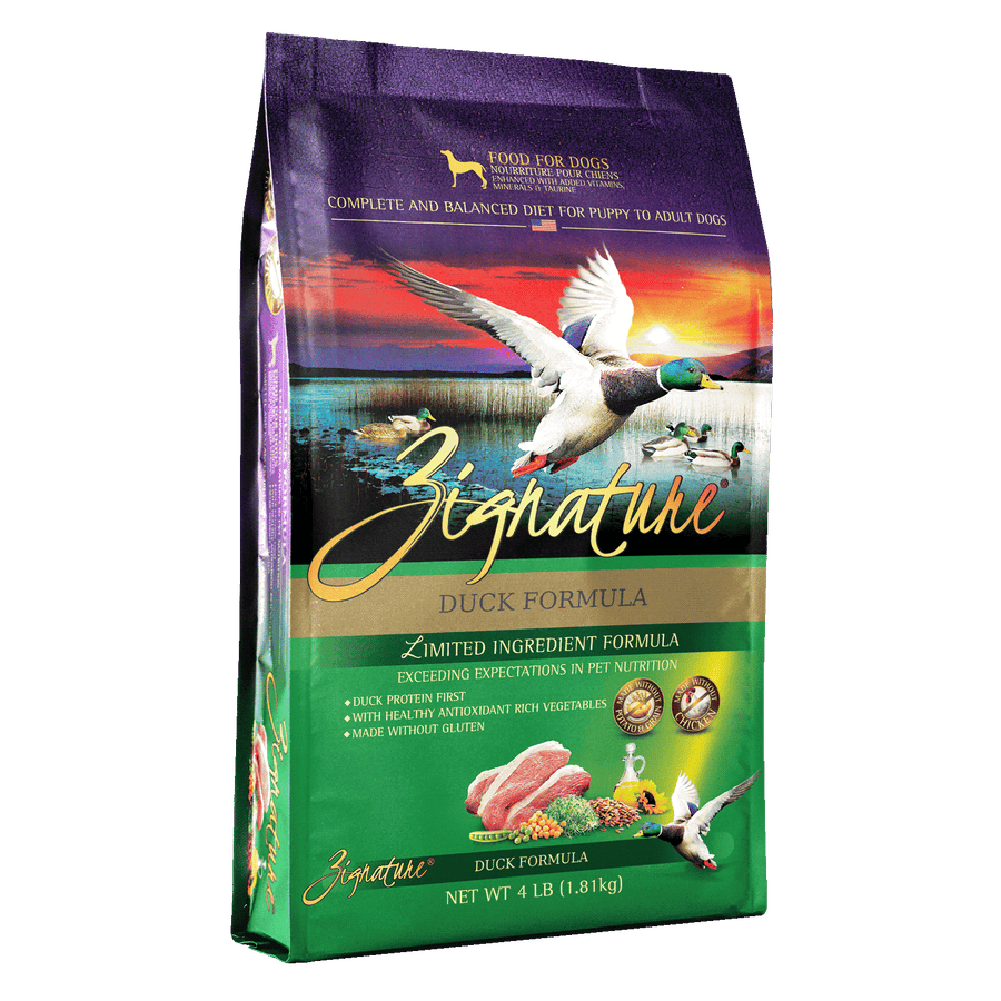Zignature Duck Formula Grain-Free Dry Dog Food | Sensitive Skin & Stomach | Chicken-Free