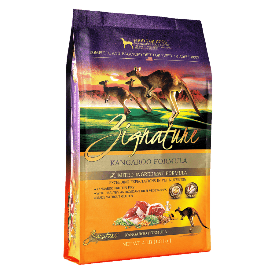 Zignature Kangaroo Formula Grain-Free Limited Ingredient Dry Dog Food | Hypoallergenic Dog Kibble
