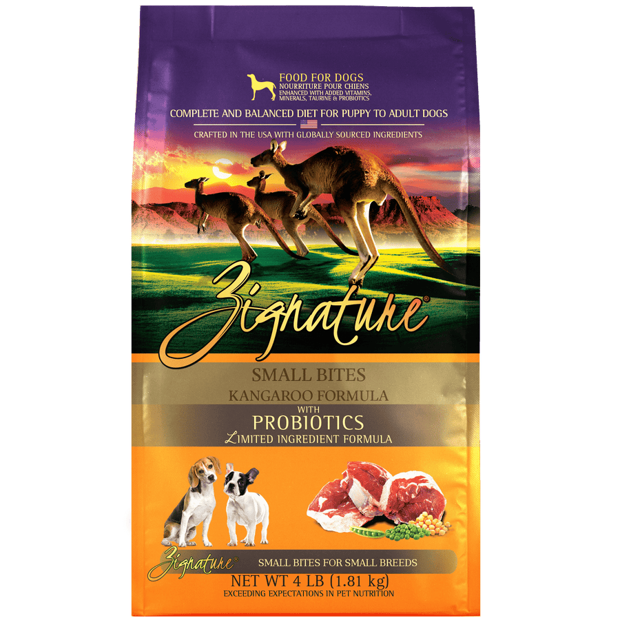 Zignature Kangaroo Formula Dog SMALL BITES Dry Food (2 Sizes)