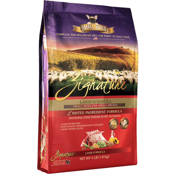 Zignature Lamb Formula Dog SMALL BITES Dry Food (2 Sizes)