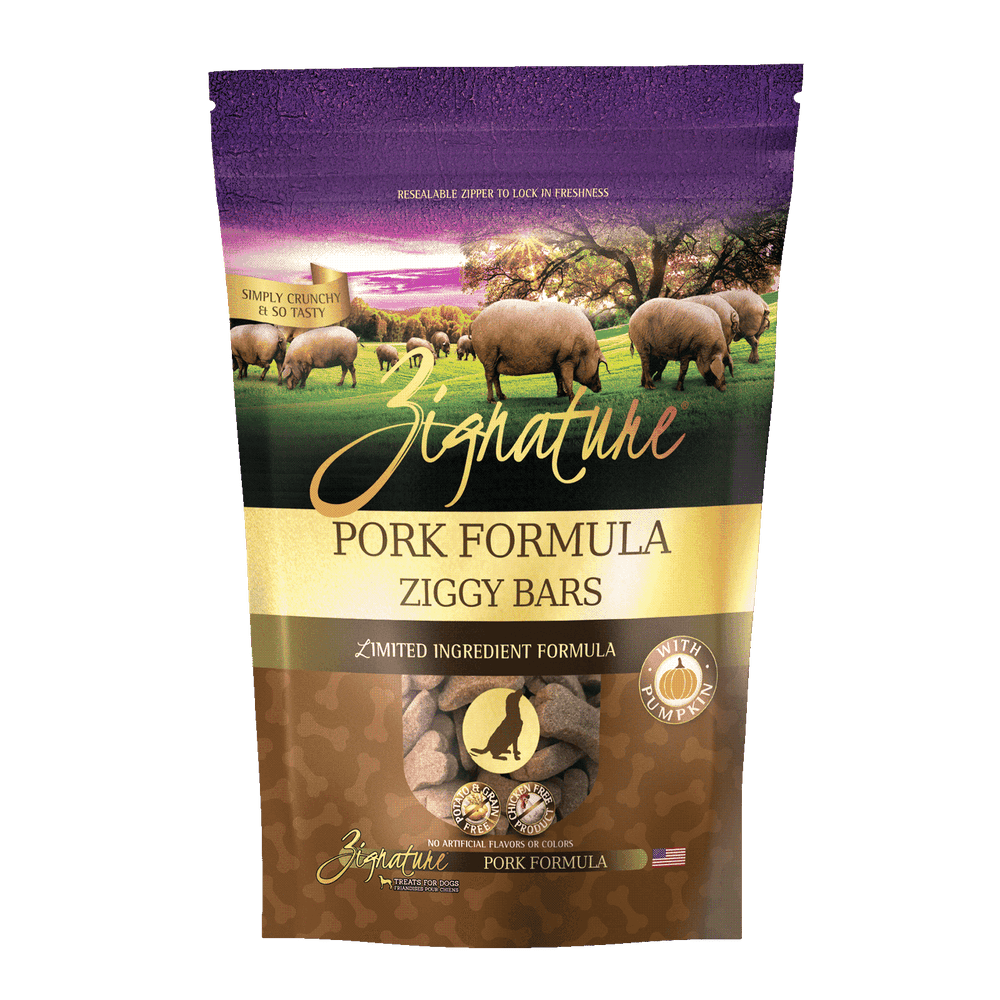 Zignature Pork Formula Ziggy Bars 340g