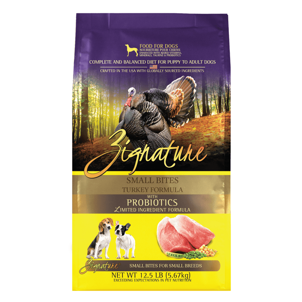 Zignature Turkey Formula Dog SMALL BITES Dry Food (2 Sizes)