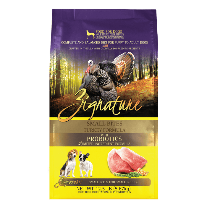 Zignature Turkey Formula Dog SMALL BITES Dry Food (2 Sizes)