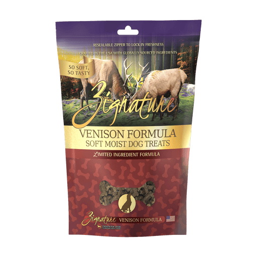 Zignature Venison Formula Soft Moist Dog Treats 113g