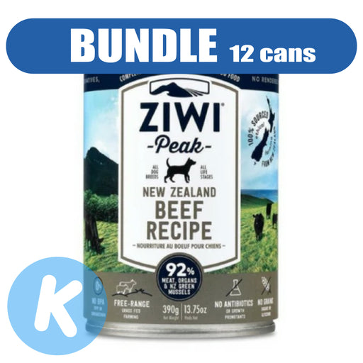 Ziwi Peak Beef Canned Dog Food (390g) 12 Cans