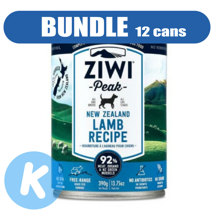 Ziwi Peak Lamb Canned Dog Food (390g) 12 Cans