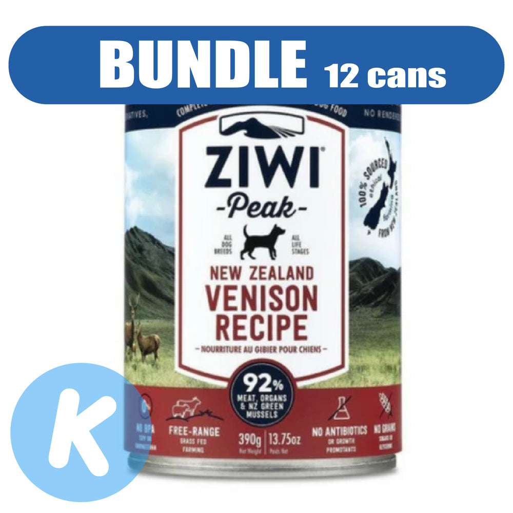 Ziwi Peak Venison Canned Dog Food (390g) 12 Cans