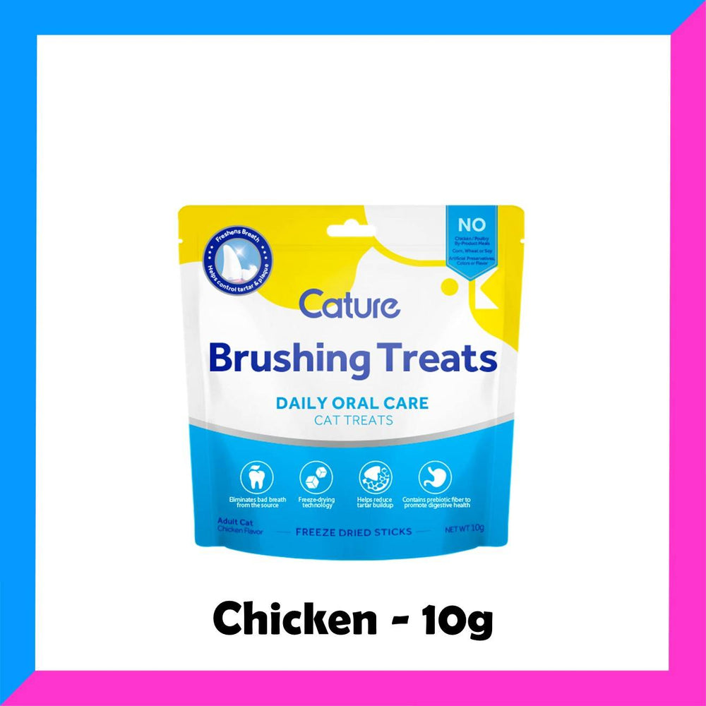 Cature® Freeze Dried Brushing Chicken Cat Treats (2 Sizes)