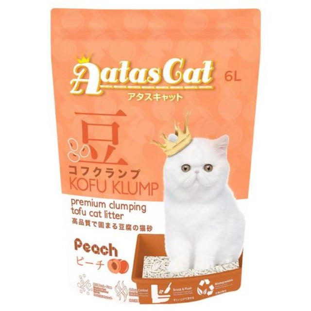 AATAS CAT Kofu Klump Tofu Litter PEACH Cat Litter 6L X6