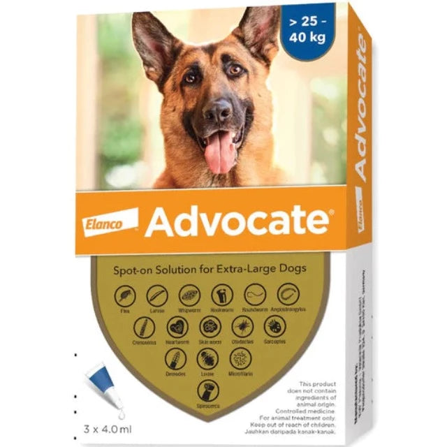 Elanco Advocate Spot-on Solution for Dogs Over 25kg (3pcs x 4ml