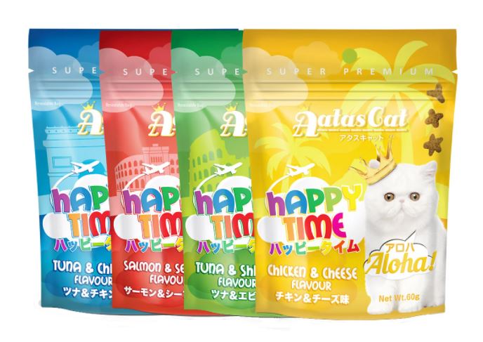 AATAS CAT Happy Time Flavour Cat Treats 60g | BUNDLE