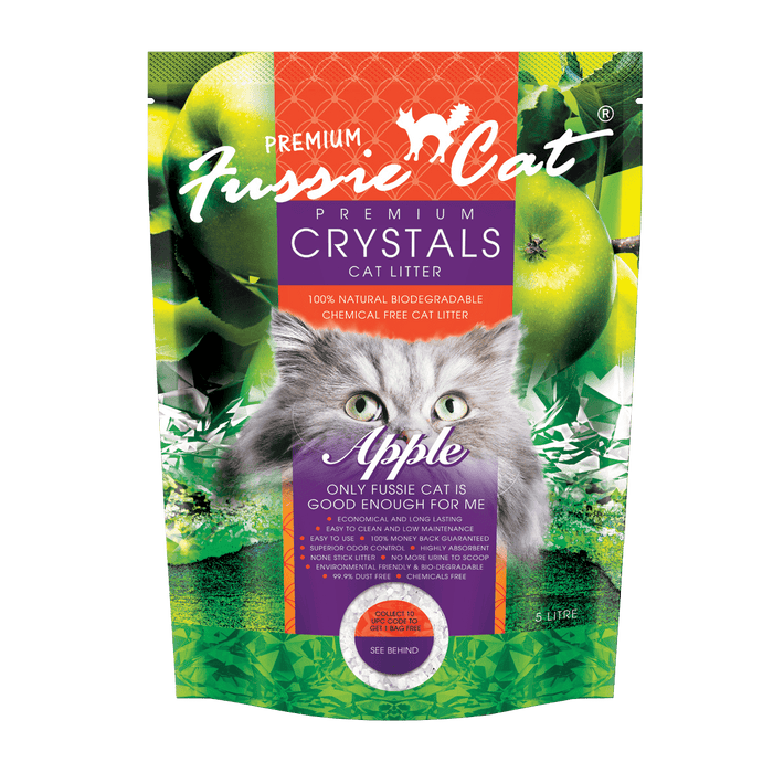 Fussie Cat Premium Crystals Litter 5L X4 (4 Scent)