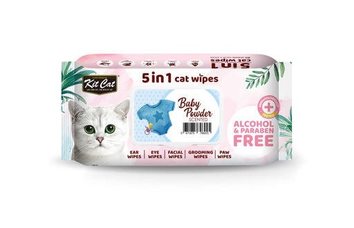 KitCat 5-in-1 Wipes 80 Wipes Baby Powder