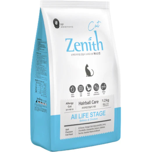 Bow Wow Zenith Salmon & Chicken Hairball Control Soft Dry Cat Food 1.2kg