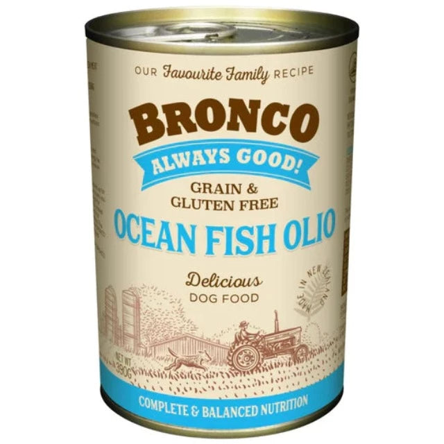 Bronco Ocean Fish Olio Dog Wet Food 390g X12