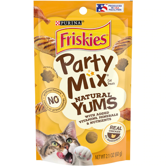 FRISKIES Party Mix Natural Yums Cat Treats 60g | Assorted Flavor