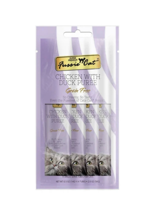 Fussie Cat Puree Premium Cat Treats 56g | Assorted Flavor