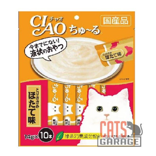 CIAO ChuRu Scallop Cat Treats 14g X10pcs