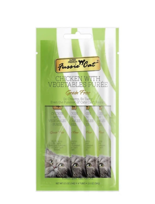 Fussie Cat Puree Premium Cat Treats 56g | Assorted Flavor