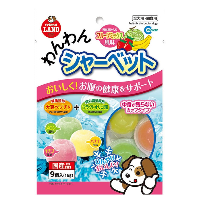 Marukan Fruits Mix Sherbet for Dogs 9x16g