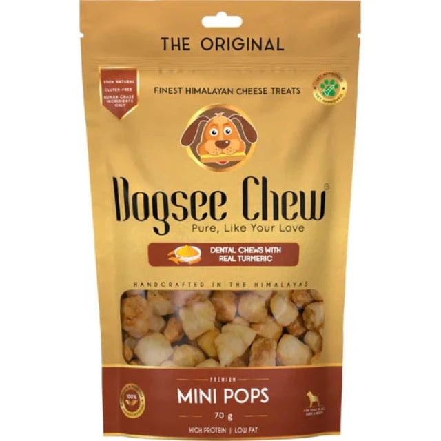 Dogsee Chew Mini Pops Himalayan Cheese Turmeric Grain-Free Dog Treats 70g